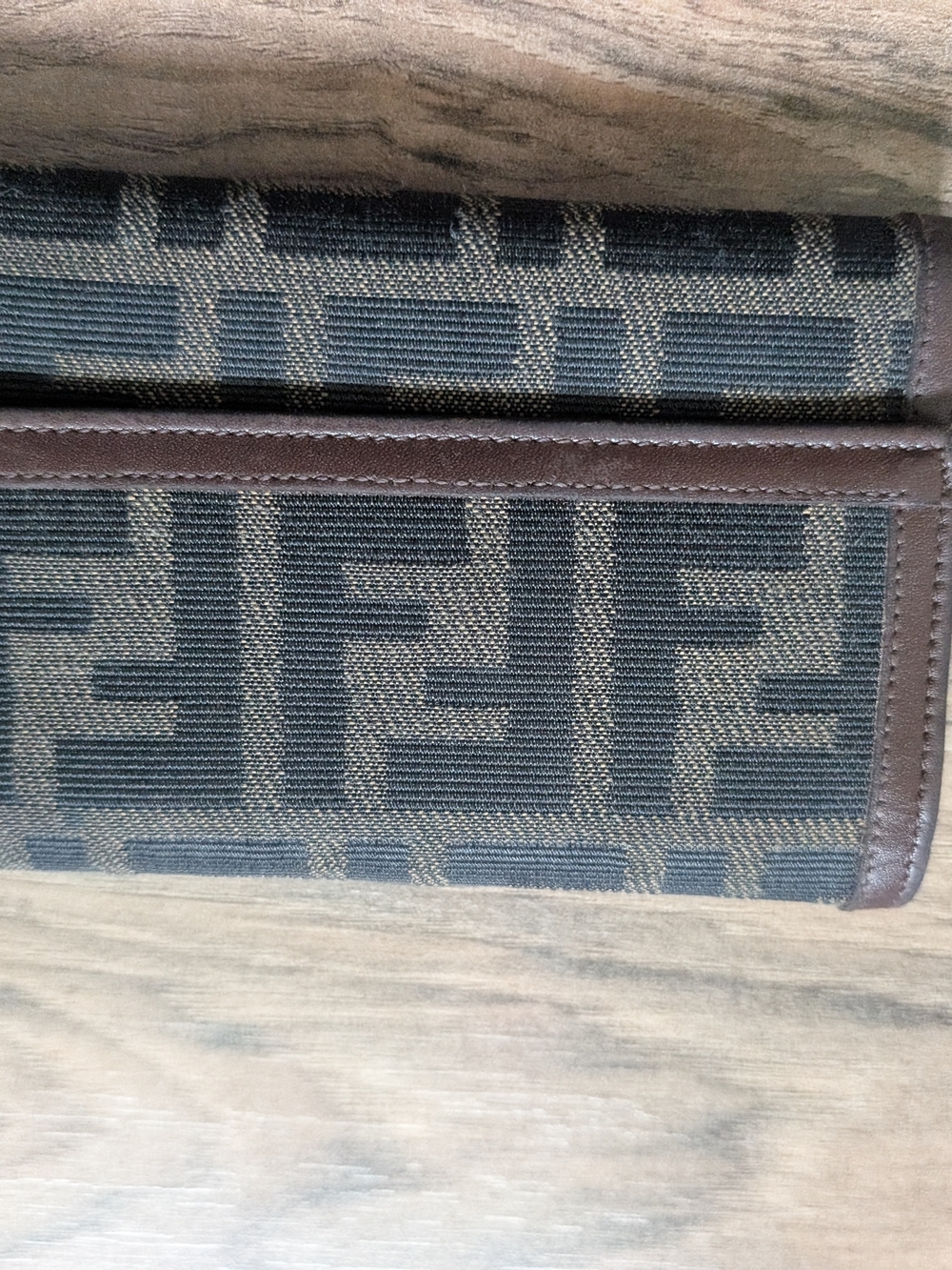 Men's Authentic Fendi Zucca Print FF Trifold Compact Wallet Vintage